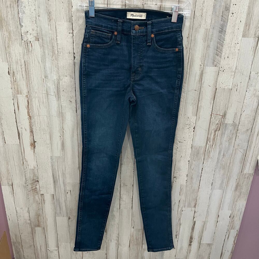 New! Madewell 10” High Rise Skinny Jeans Dark Wash Womens Size 23 TALL F6179